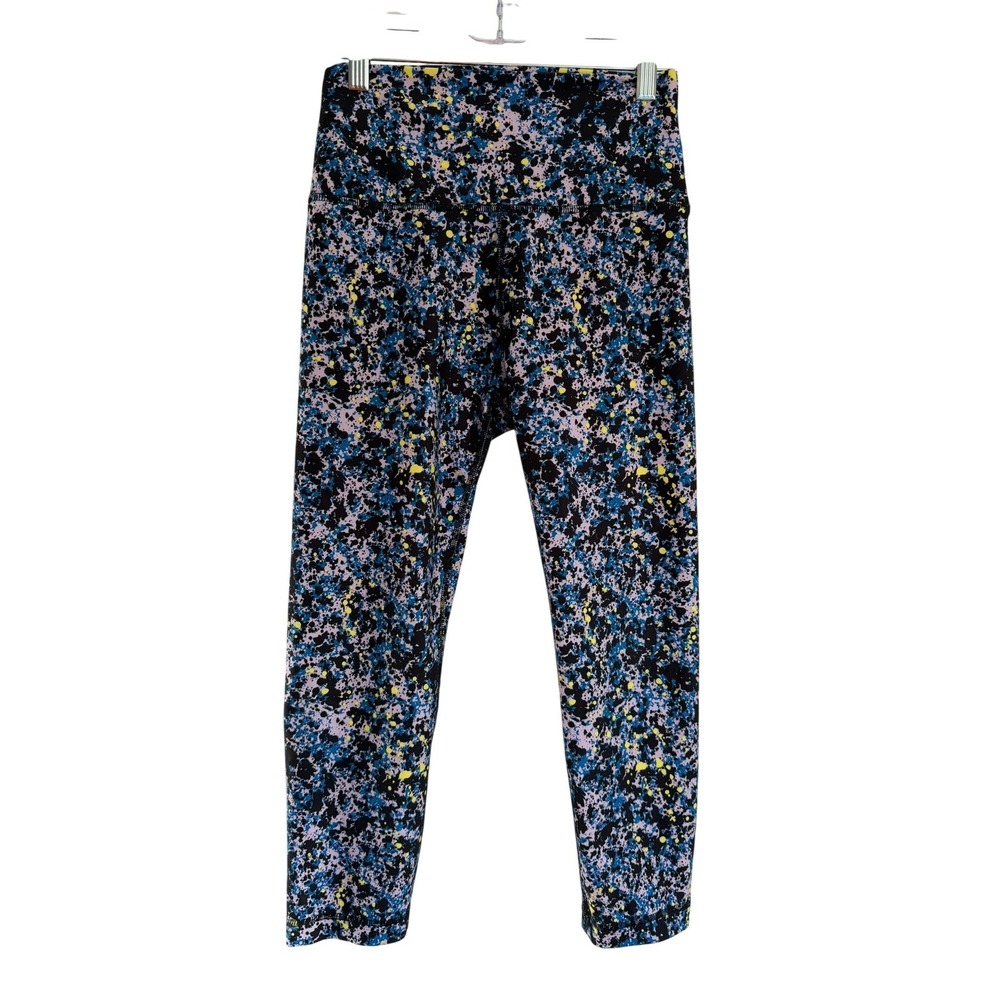 Balance Collection Womens Paint Splatter High Waisted Cropped Legging BC002753 M